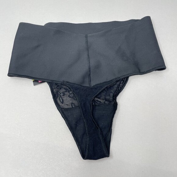 Maidenform Shaping Thong Firm Womens Size Small Black Lave - Picture 6 of 8